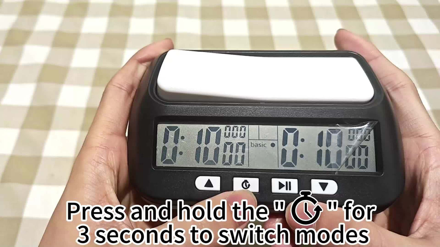 Portable Digital Chess Clock with Count Up/Down Timer and LED Display - Perfect Gift for Chess Enthusiasts