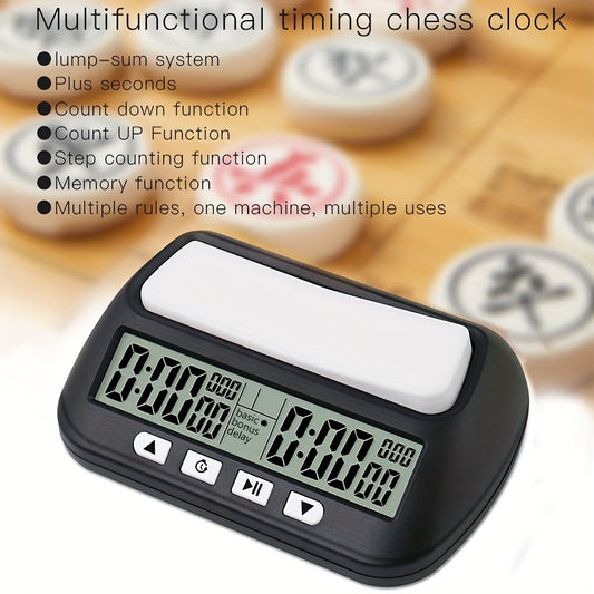 Portable Digital Chess Clock with Count Up/Down Timer and LED Display - Perfect Gift for Chess Enthusiasts