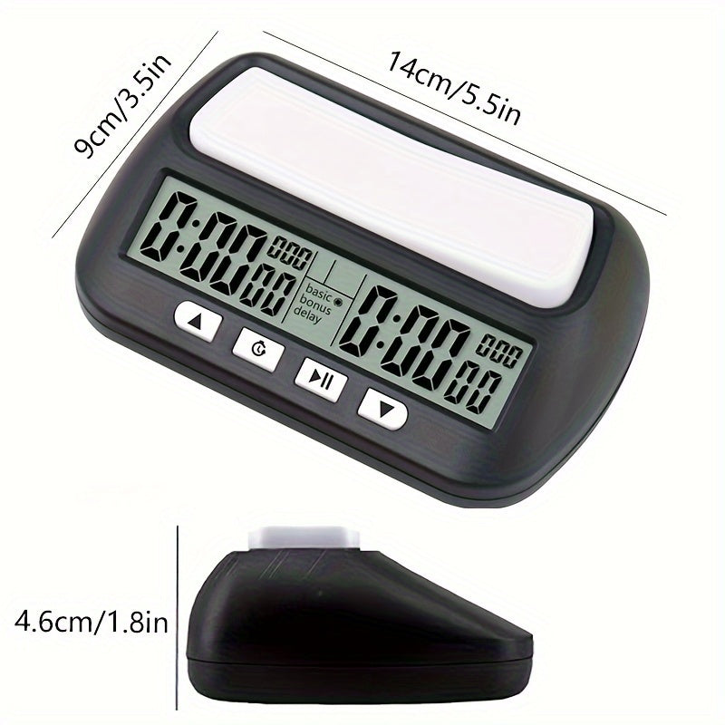 Portable Digital Chess Clock with Count Up/Down Timer and LED Display - Perfect Gift for Chess Enthusiasts