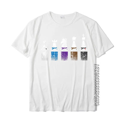 Jiu Jitsu Belt Rank Chess Vintage BJJ T-Shirt Party Top T-Shirts For Men Cotton Tops Tees Casual On Sale