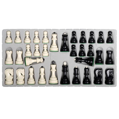 Staunton Chessmen Weighted Chess Pieces Only, 2 Extra Queens - No Board