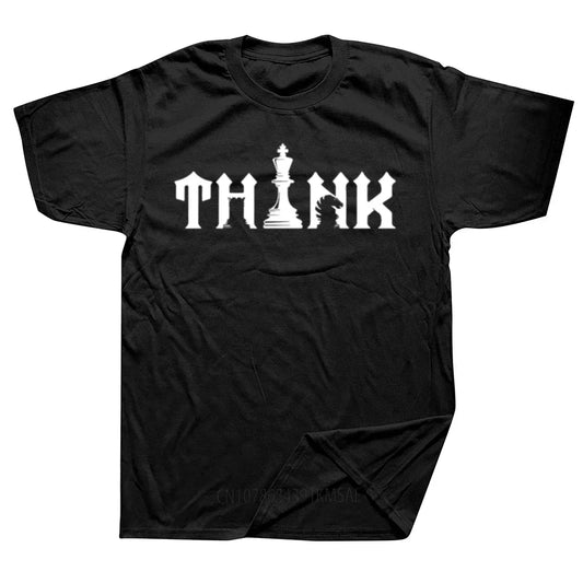 THINK Chess Piece Design For Men Women Kids Chess Players T-Shirt