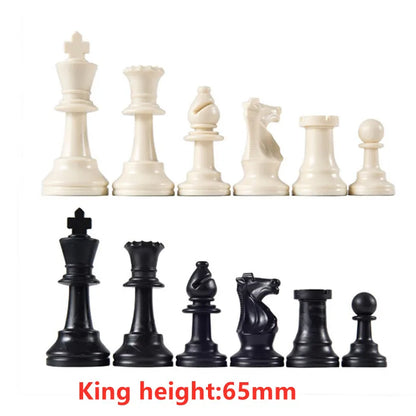 32 Chess Pieces Wooden/Plastic Complete Chessmen WITH BOARD OPTION International Chess Game Entertainment Accessories