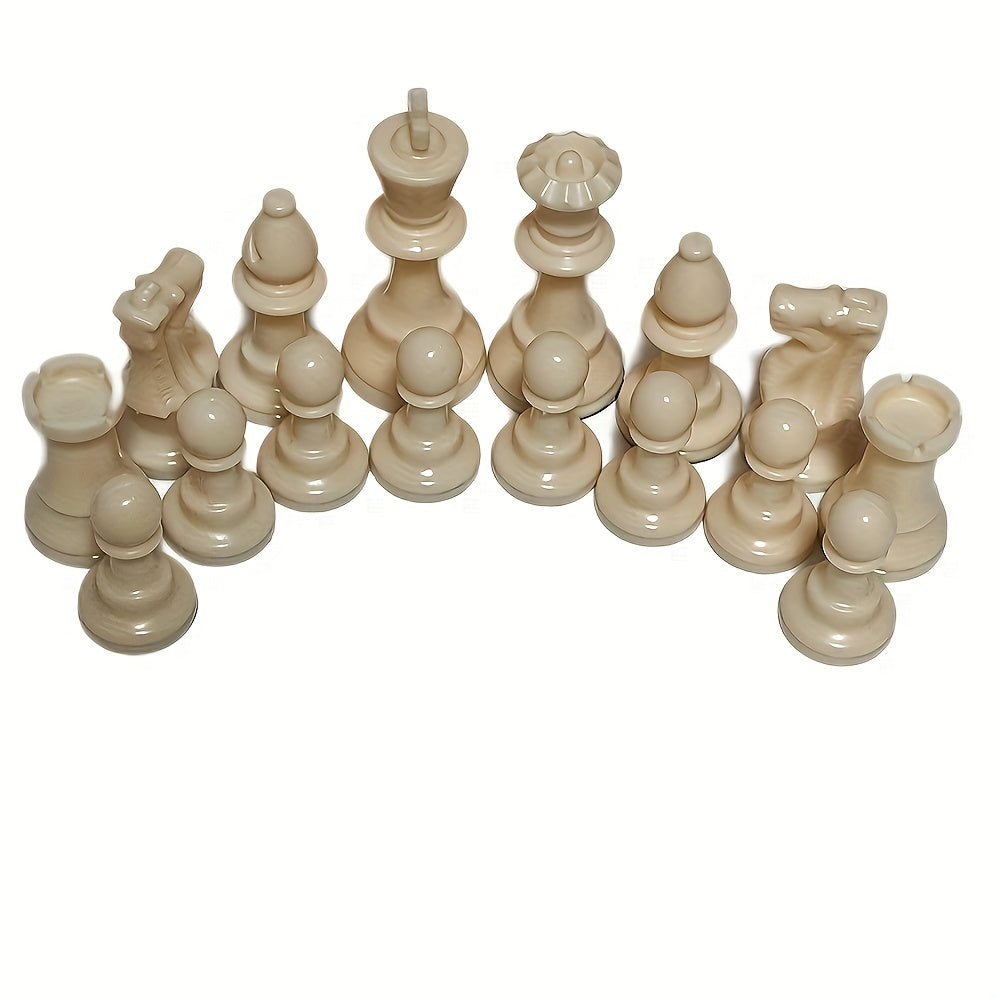 Premium 32-Piece Plastic Chess Set, Durable Standard Tournament Chess Pieces