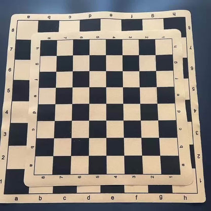 Portable Folding Faux Leather Chess Board - 34cm/13.39inch and 43cm/16.93inch - Perfect for Individual Play and Travel