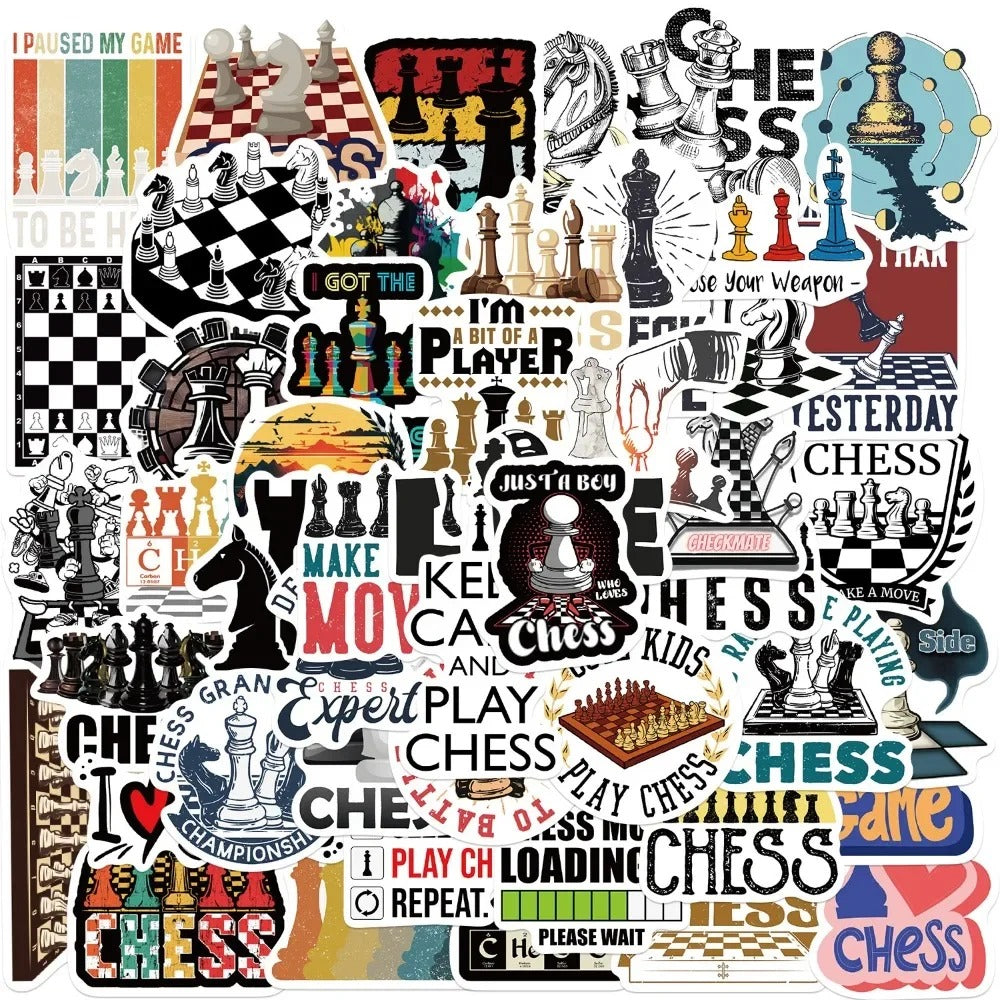 50pcs Chess Game Vinyl Stickers