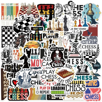 50pcs Chess Game Vinyl Stickers