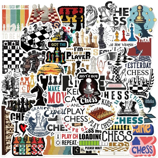 50pcs Chess Game Vinyl Stickers