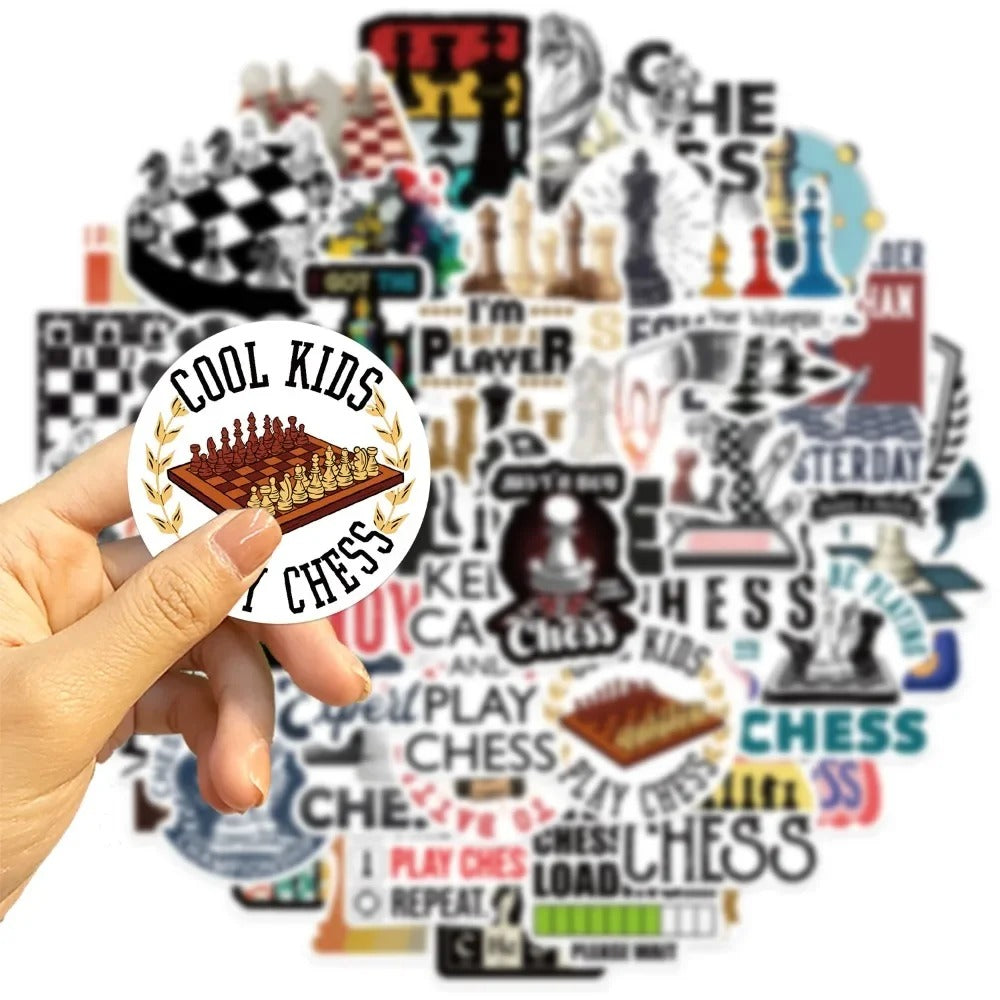 50pcs Chess Game Vinyl Stickers