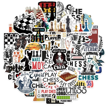 50pcs Chess Game Vinyl Stickers
