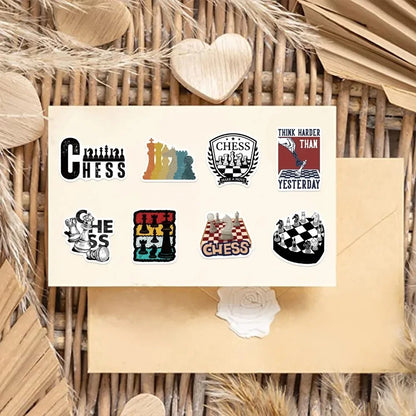 50pcs Chess Game Vinyl Stickers